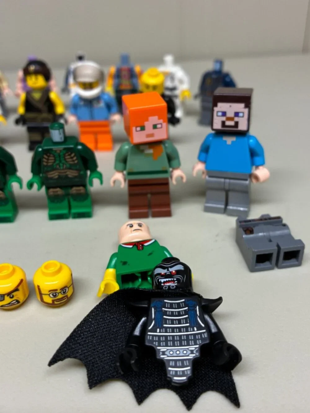 LEGO Minifigure Lot Mixed Figures Pieces Torsos Heads Minecraft Ninjago